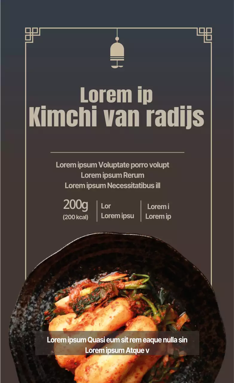 Vrijgezelle radijs kimchi Voedingsfeiten
