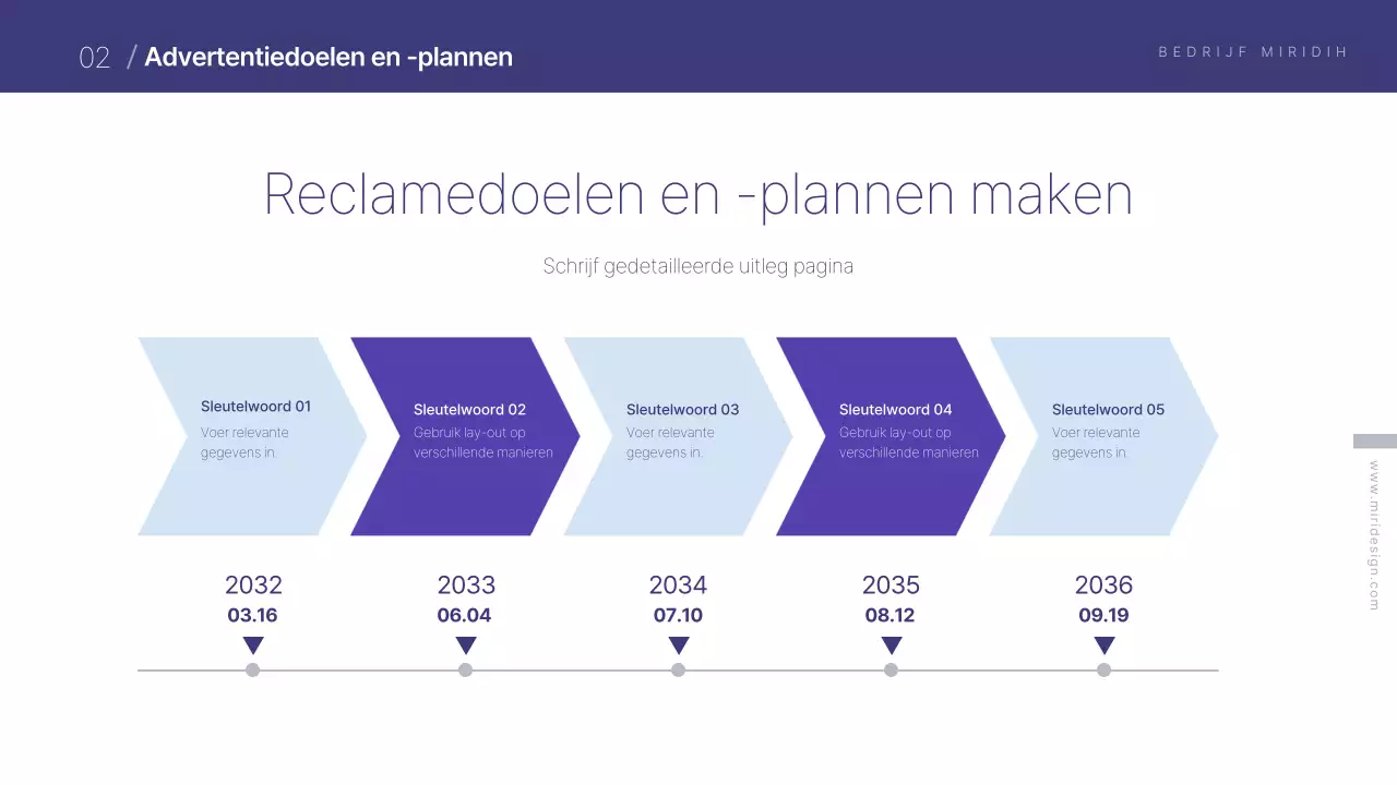 Creatief sjabloon voor paars thema