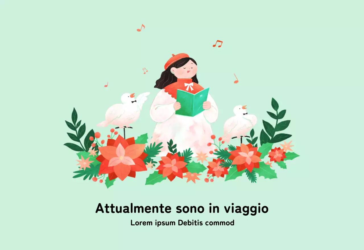 Un calendario di Capodanno caldo e illustrato