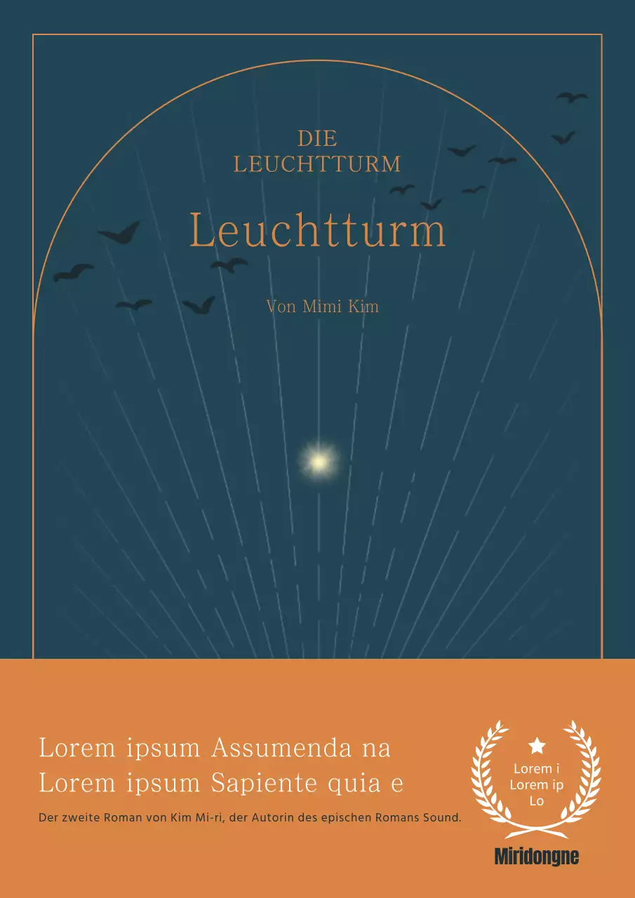 Ein abendfüllender Roman in Türkis und Orange mit einem Linebacker-Konzept