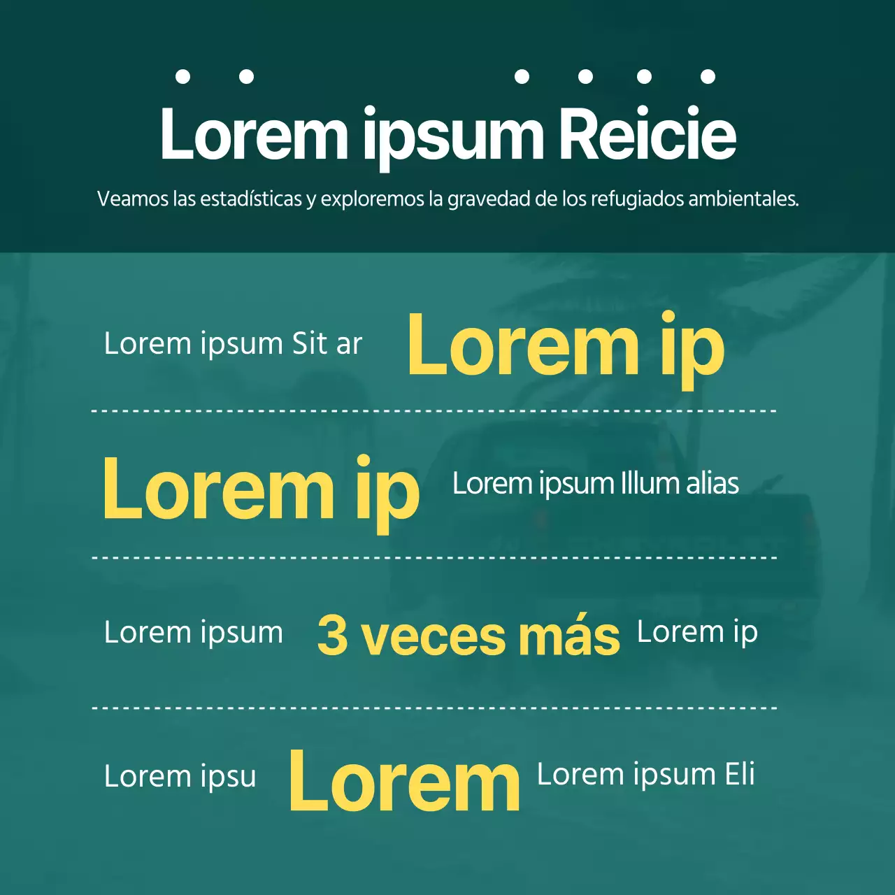 Verdes, refugiados medioambientales descriptivos