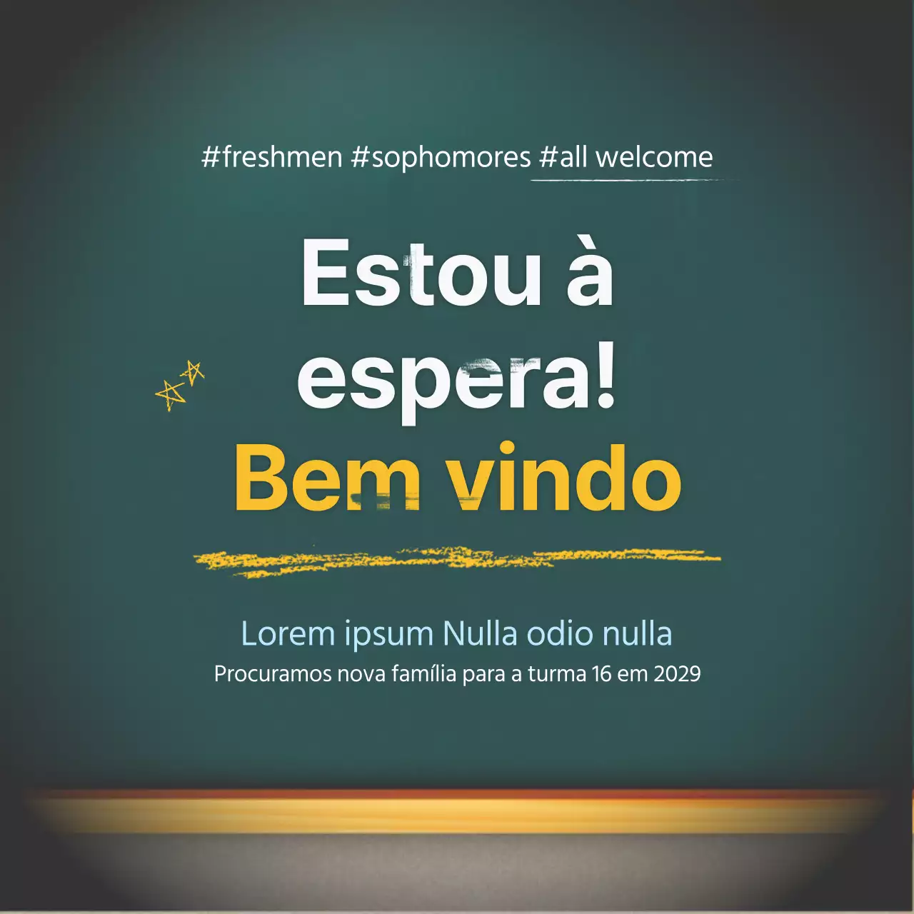 Cartão de quadro de giz para recrutamento de clubes universitáriosNews Design