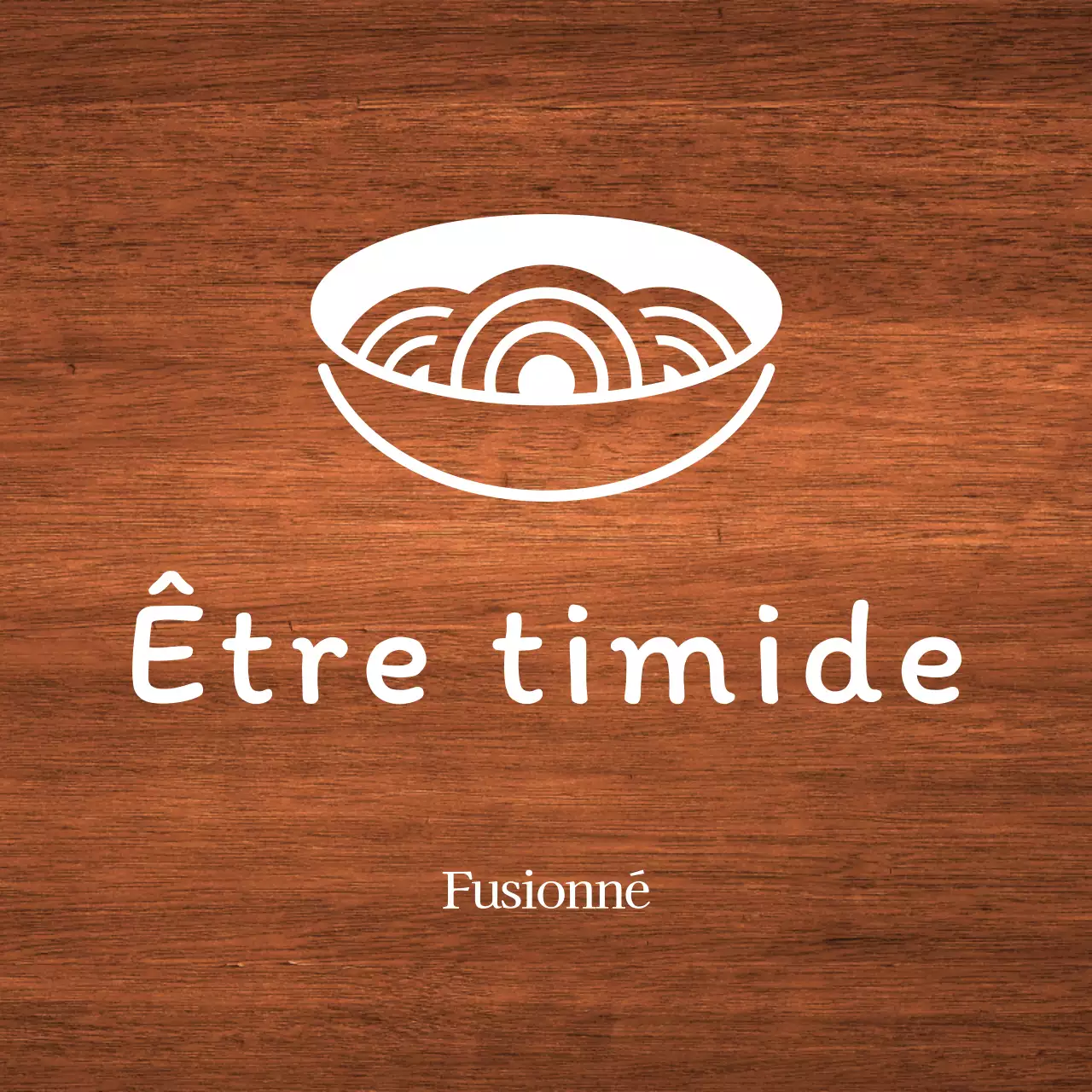 Enseigne simple d'un restaurant coréen avec texte blanc et illustrations de nouilles