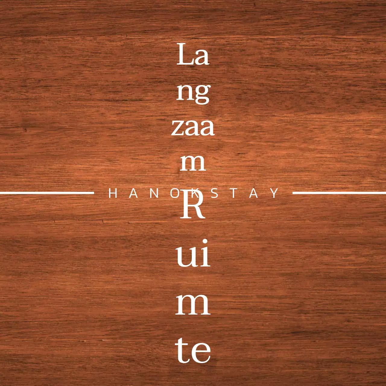 Hanok verblijf ontwerp met witte dakranden en een vereenvoudigd landschapslogo