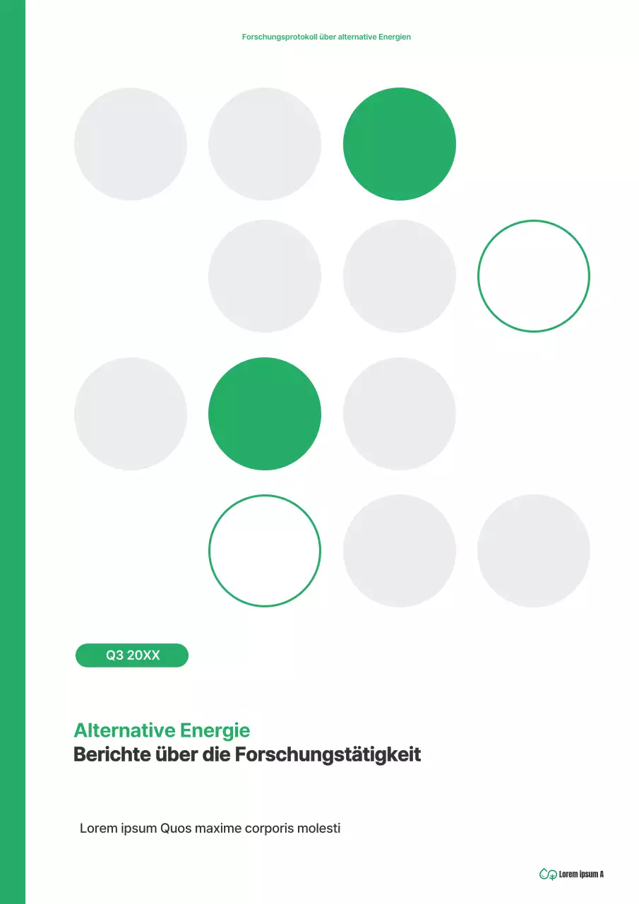 Ein sauberer Forschungsbericht in Form eines grünen Kreises
