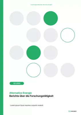 Ein sauberer Forschungsbericht in Form eines grünen Kreises