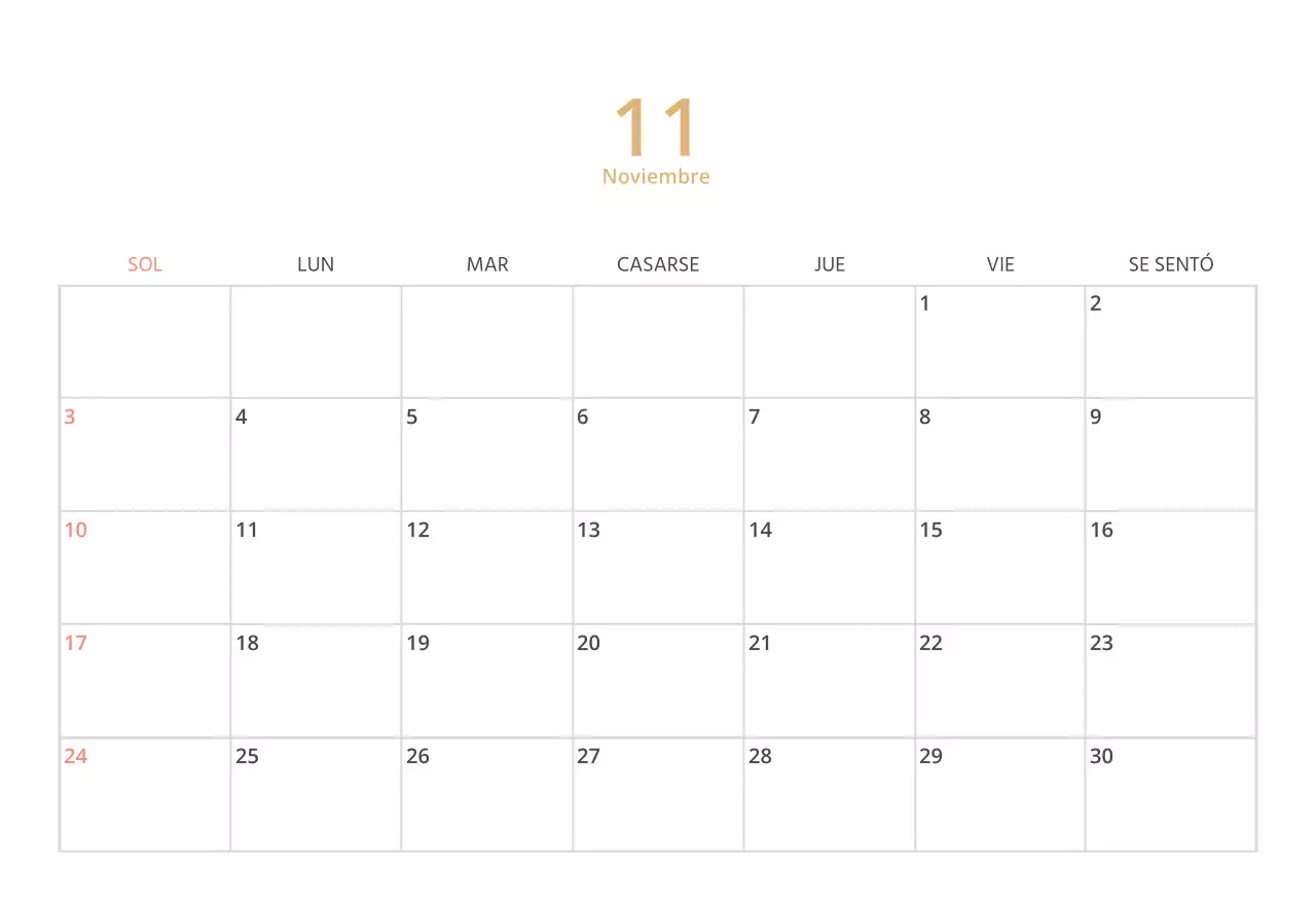 Bonito calendario de sobremesa ilustrado de temática familiar en color verde