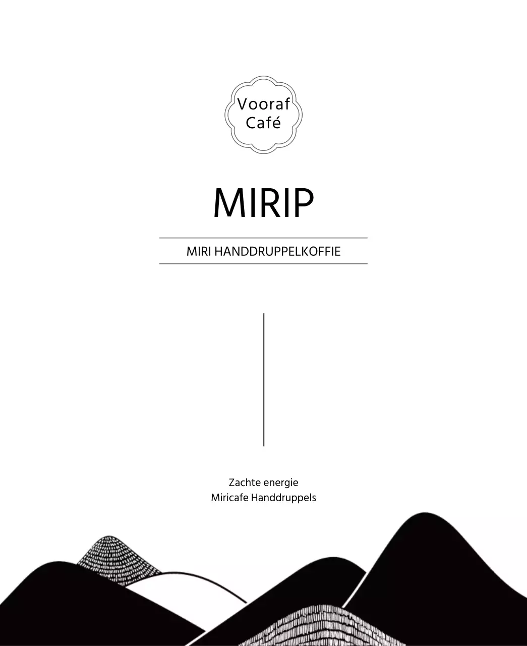 Zuiver zwart-wit bergillustratieconcept