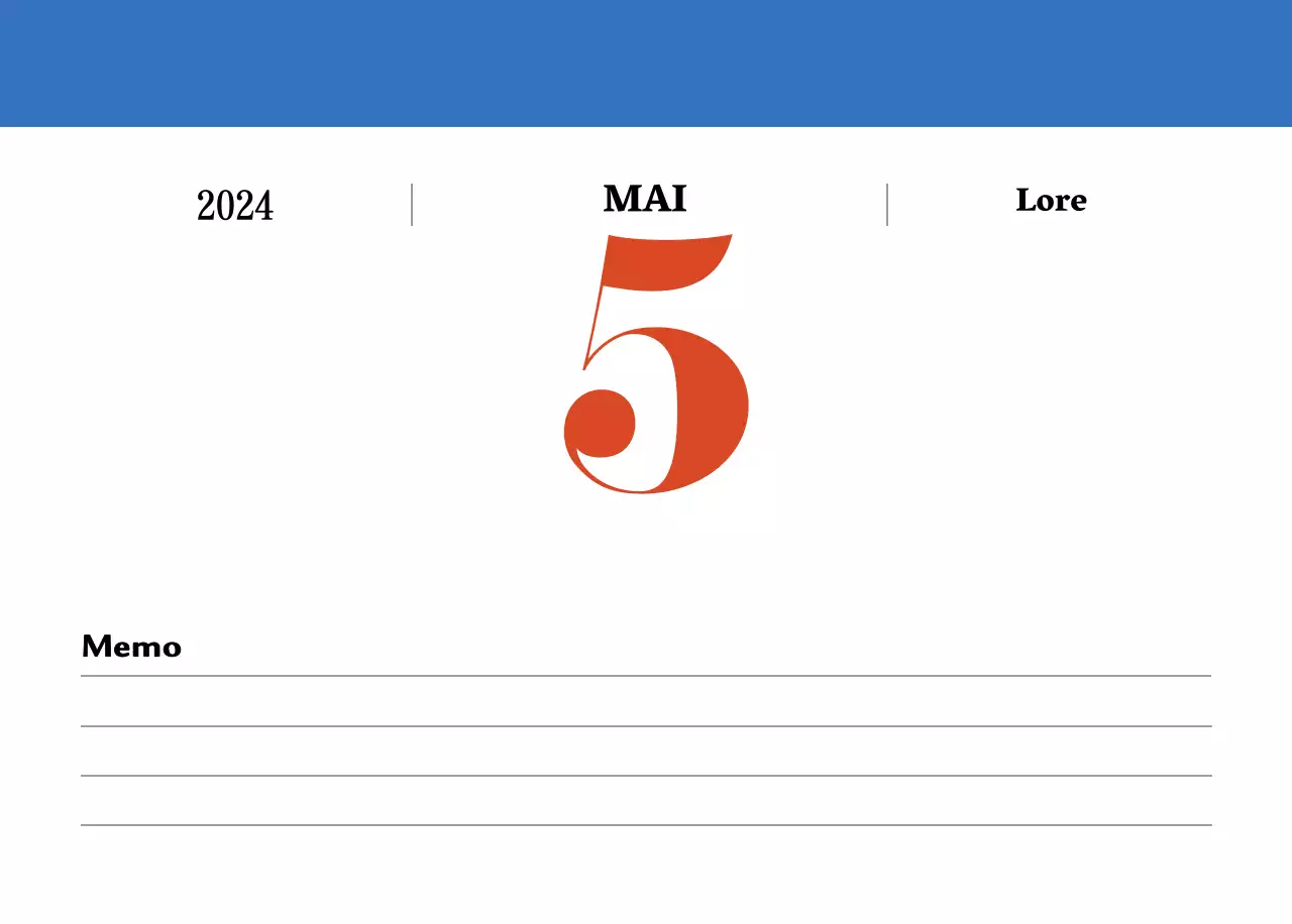 Retro-Konzept Nostalgie-Kalender in rot und blau