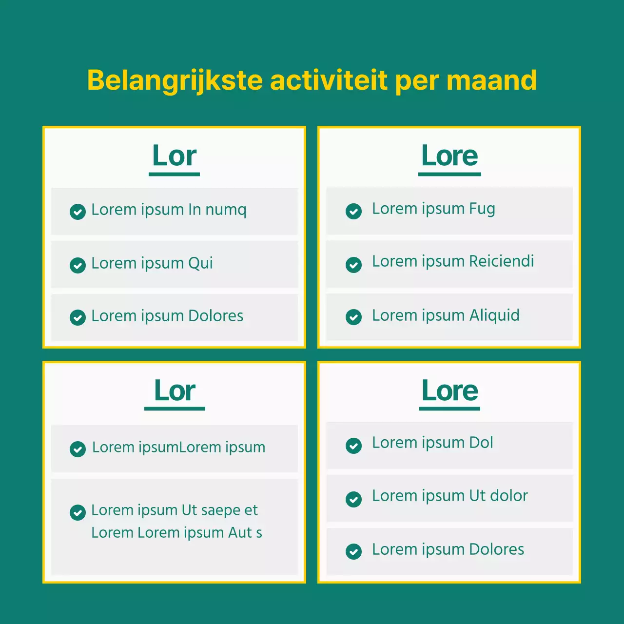 Geel en groen universiteitsaccent KaartNieuws ontwerp