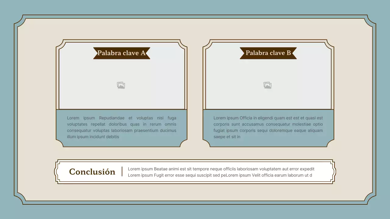 Kit de presentación de marco vintage en rosa y dorado