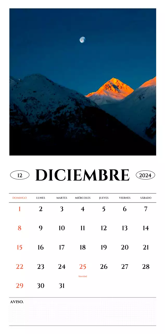 Calendario de pared de estilo sencillo con concepto de fotografía de viajes emocional en blanco y negro