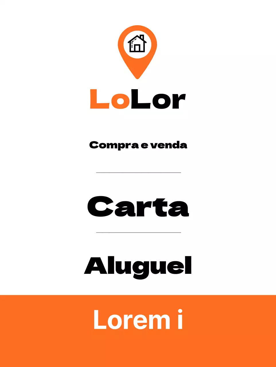 Faixa simples em branco e laranja