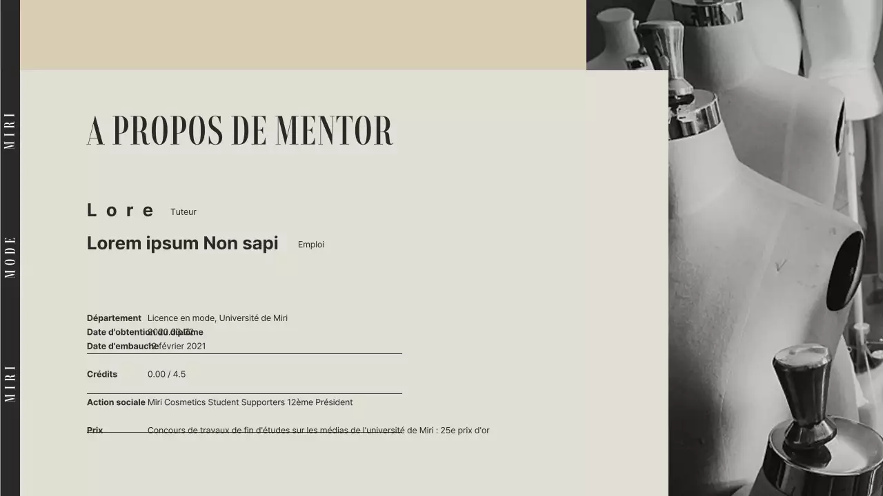 La stratégie d'emploi des entreprises de mode beige et grise : le mentorat, thème de la conférence spéciale (présentation)