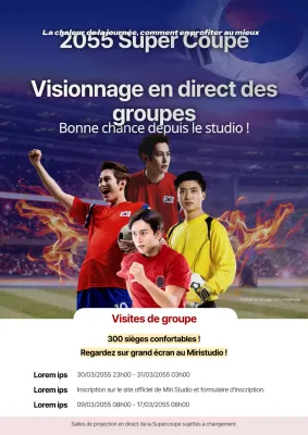 Promouvoir le visionnage en direct et en groupe des sports de base en Bleu