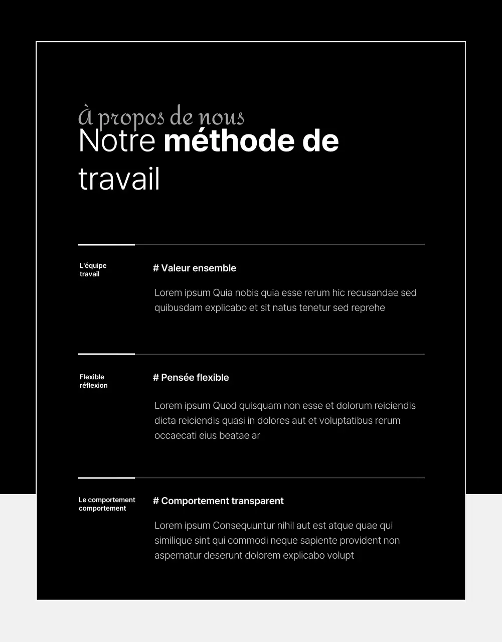  Offres d'emploi de base en noir et blanc pour les spécialistes du marketing