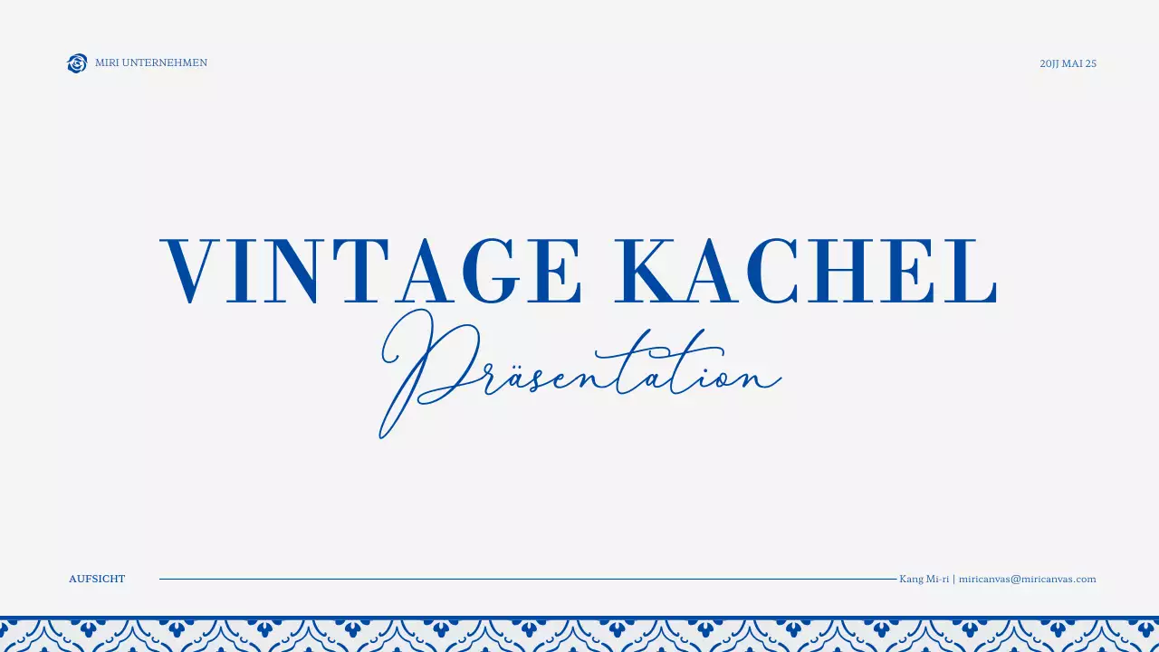 Kachelmuster im Vintage-Stil in Blau