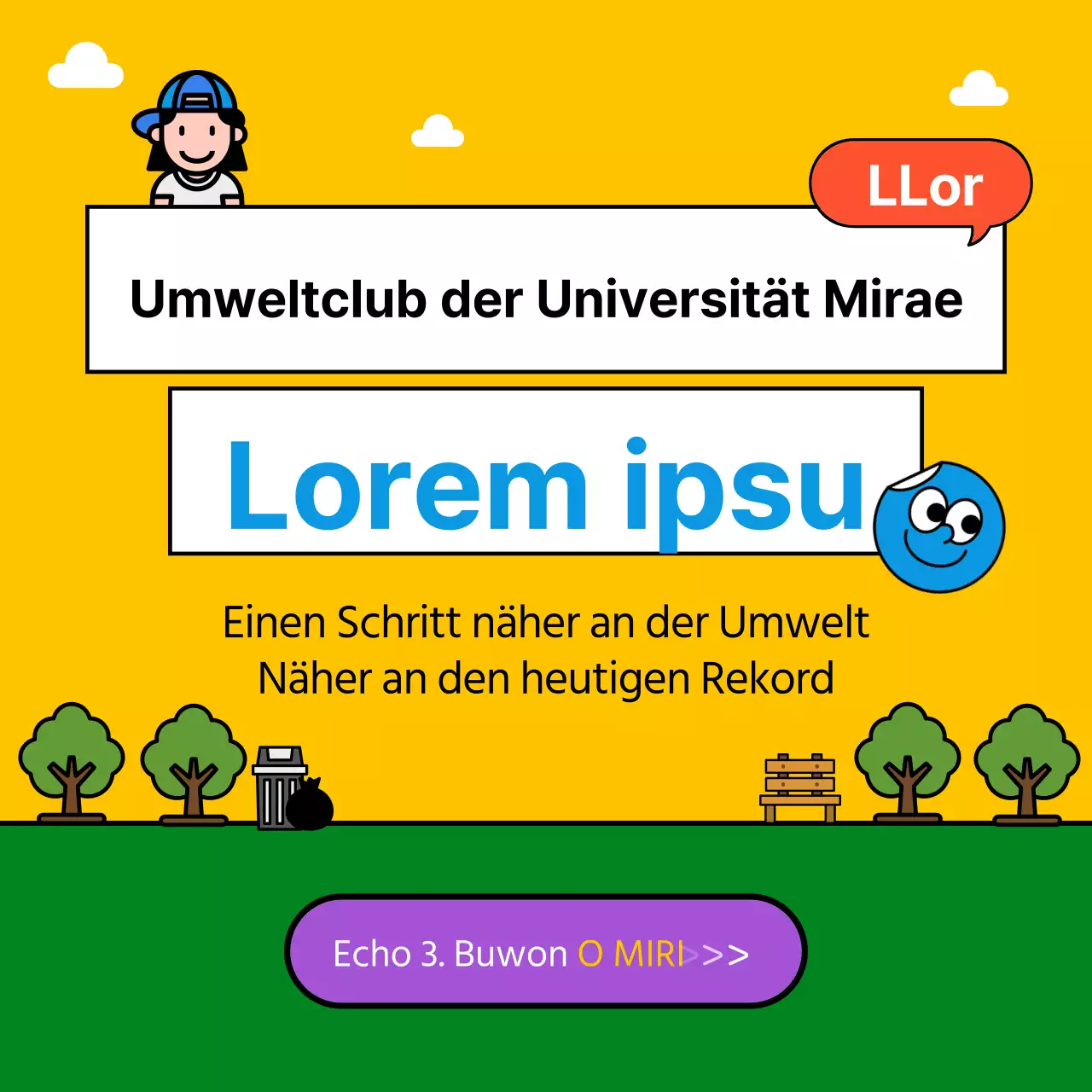 Cute Club Personal Mission CardNews Design