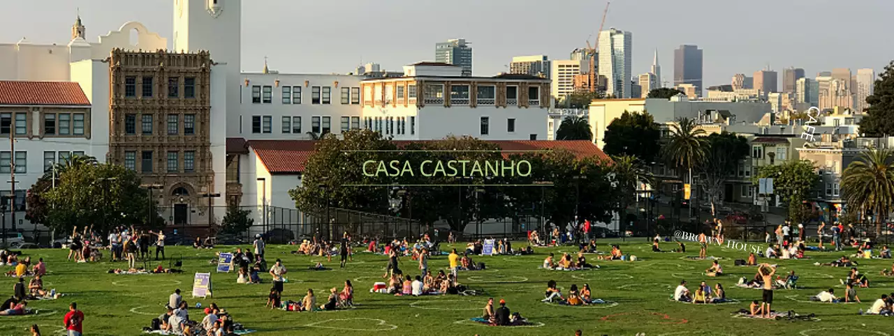 Promover o seu café numa fotografia de parque de verão