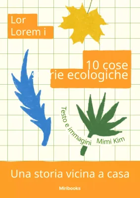 Saggio di conservazione a tema foglia arancione e verde disegnato a mano