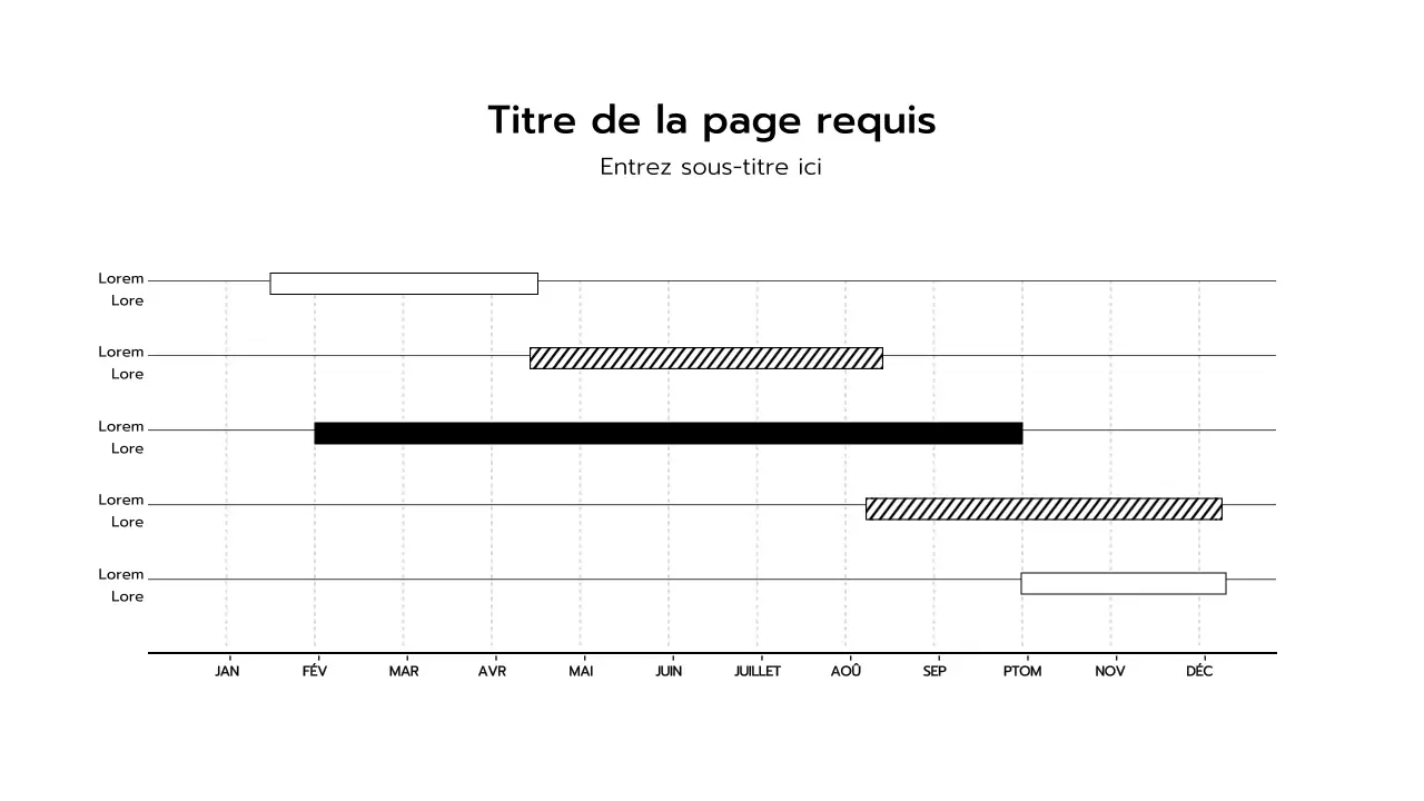 Présentations en noir et blanc