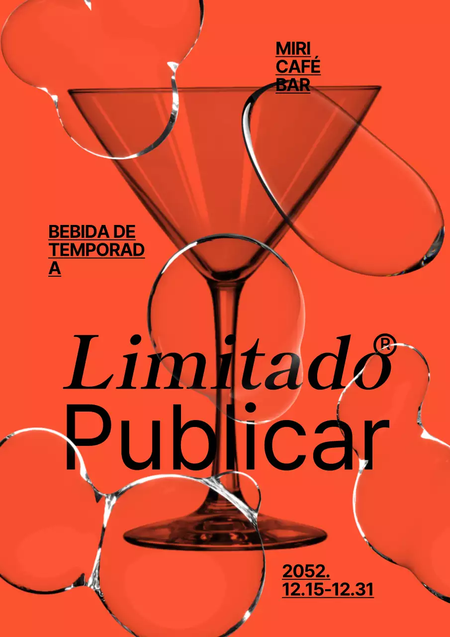 Menú de cafetería en rojo y negro