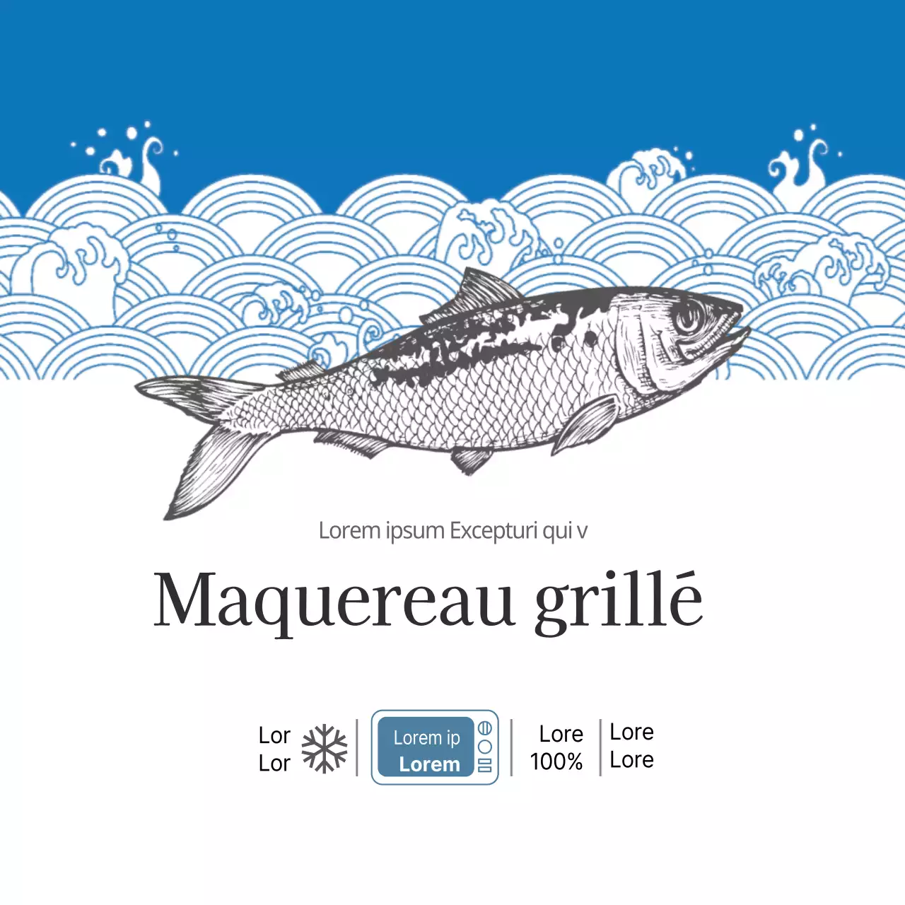Fruits de mer Maquereau grillé