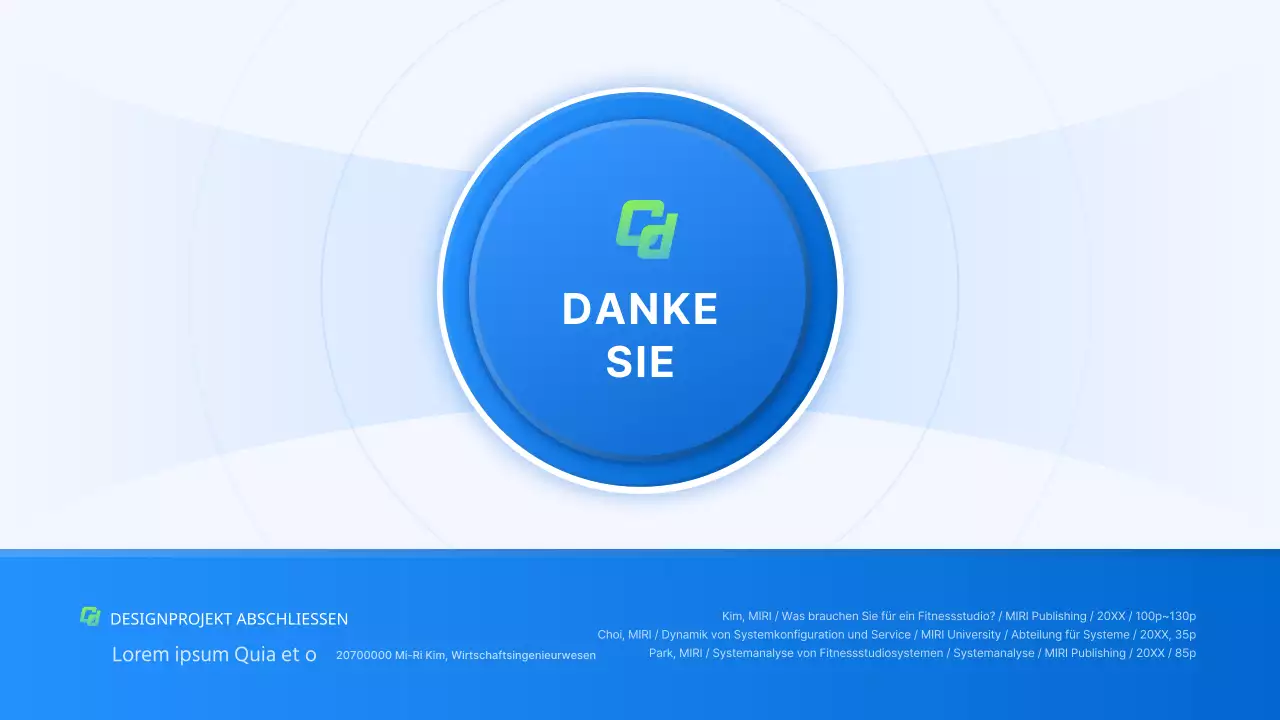 Wissenschaftliche und technische Herausforderung mit blauem dreidimensionalem Formkonzept