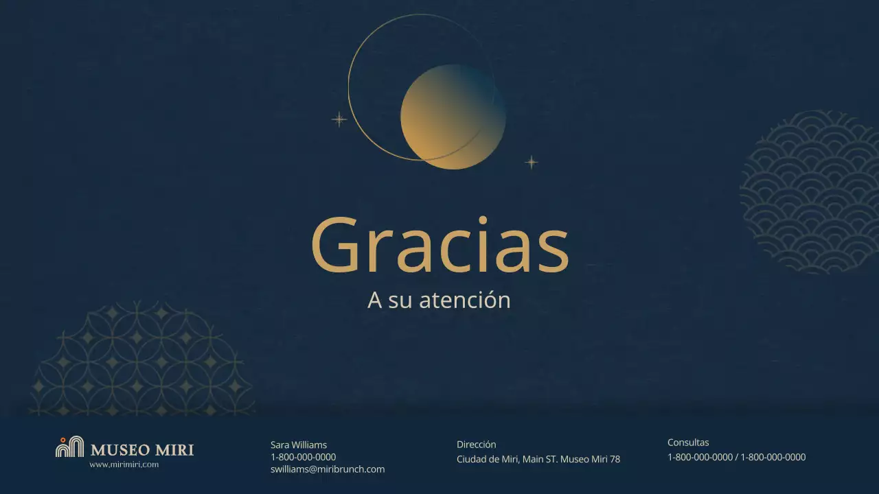 Plan del programa del museo temático oriental azul