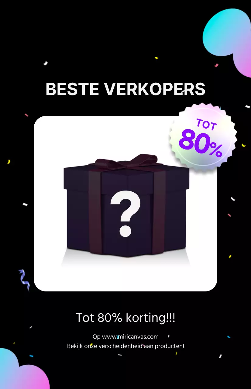Een feestelijke uitverkoop in paars en zwart