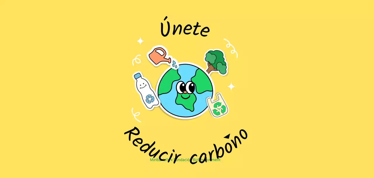 Simpática ilustración medioambiental amarilla para la campaña Save the Planet