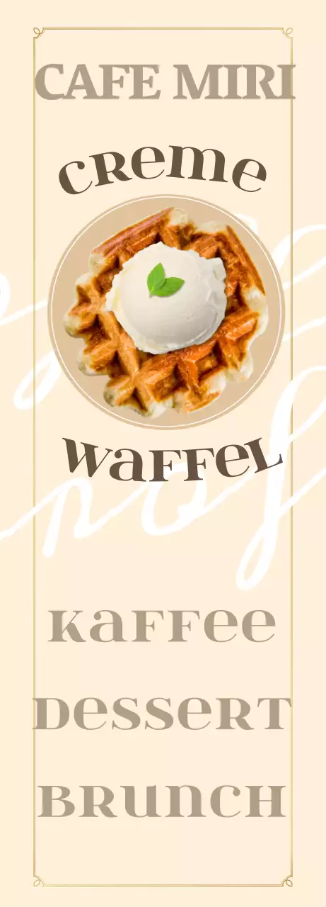 Einführung eines emotionalen Café-Menüs in Beige und Braun