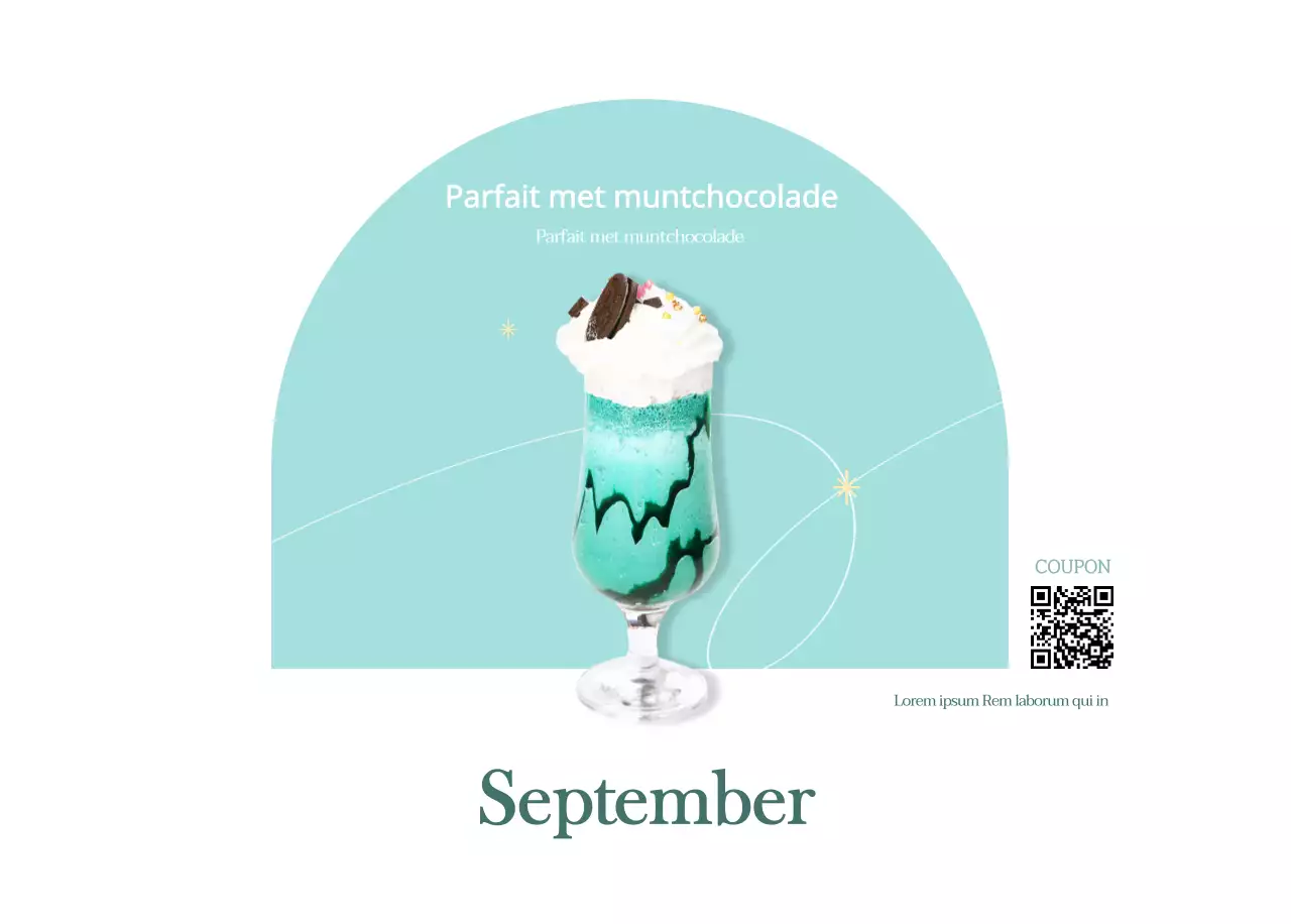 Cafékalender met aanbevelingen voor drankjes van de maand