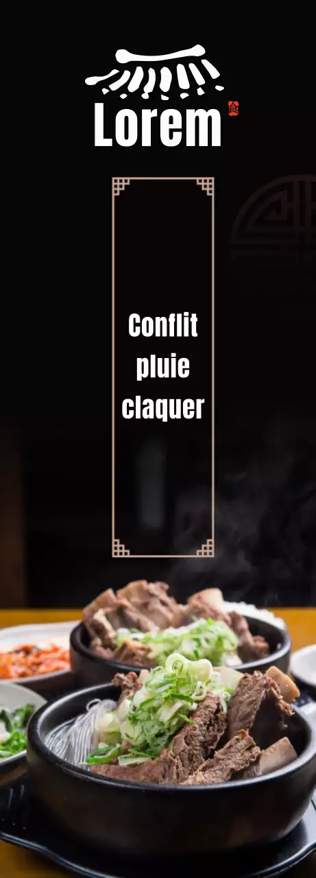 Un restaurant traditionnel de galbitang au concept noir et brun