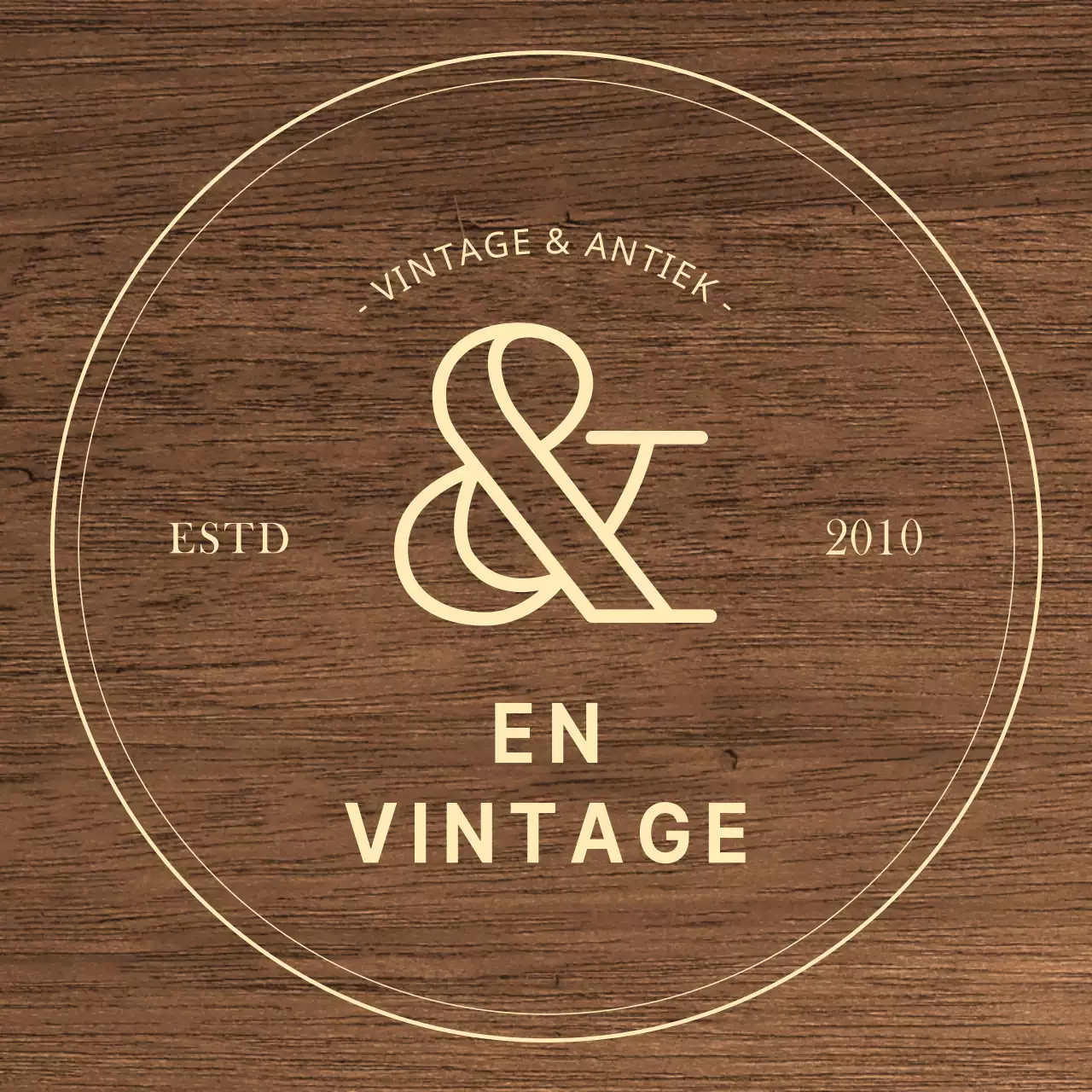 Vintage antiek winkelbord met ivoorkleurige tekst voor een klassieke look