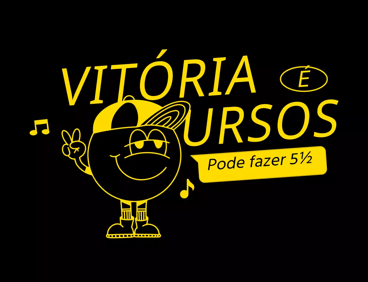 T-shirt de grupo escolar com ilustração de linhas da anca em amarelo