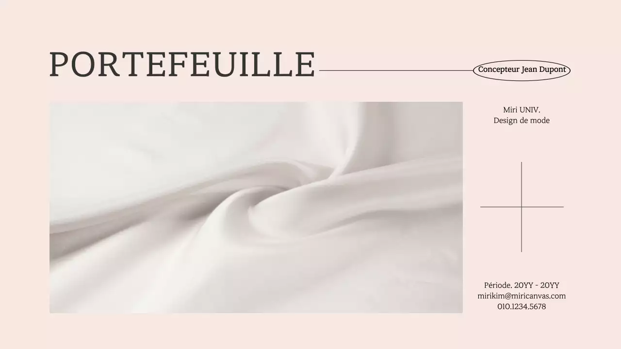 Design de mode simple et portfolio dans des couleurs pastel