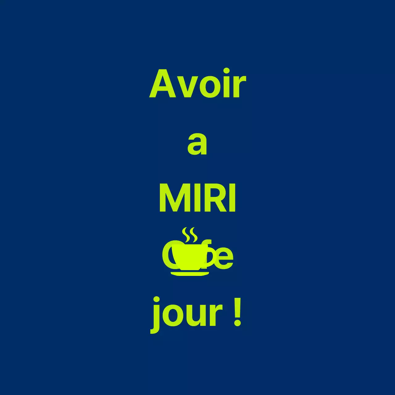 Café Ballette sur fond bleu marine