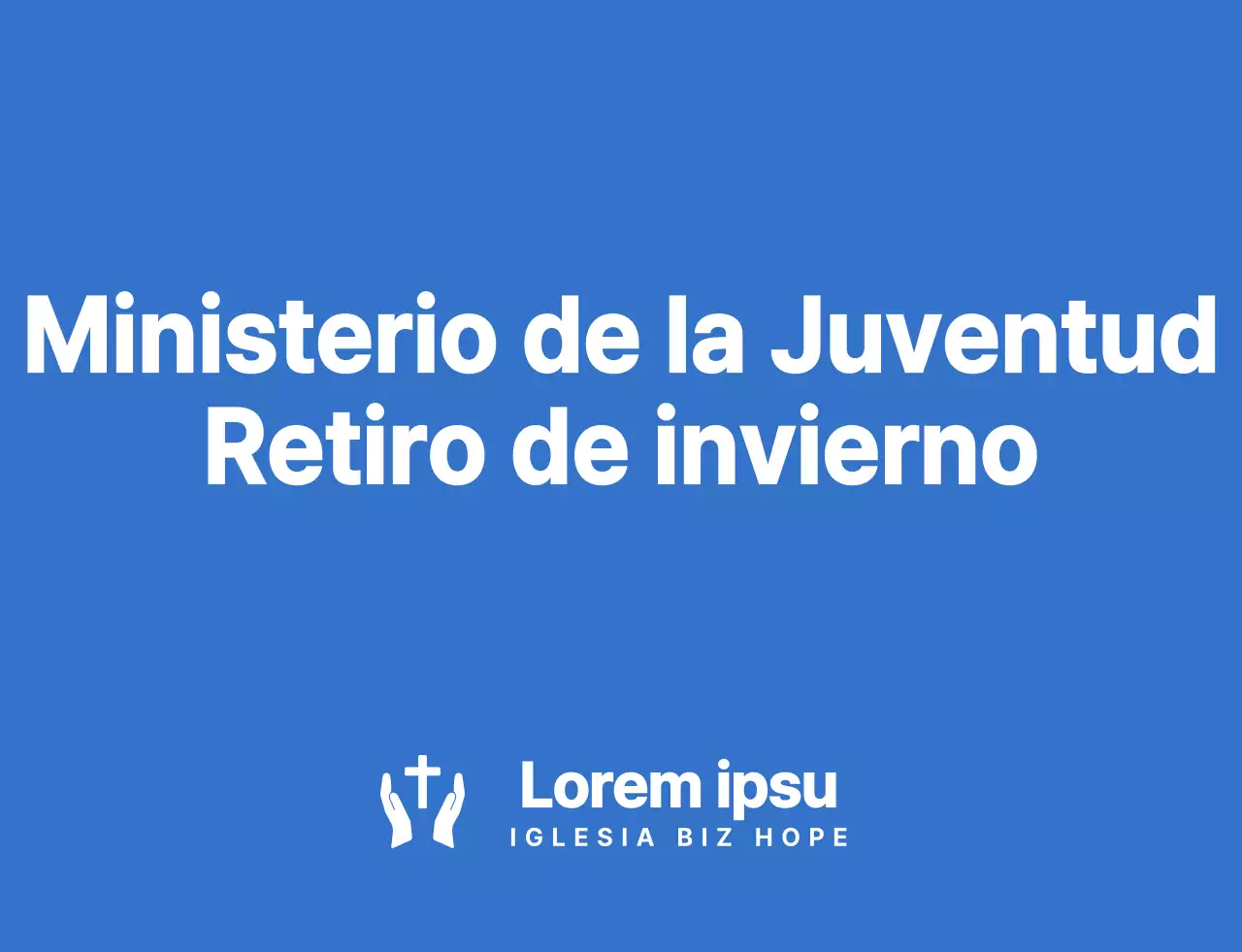 Simple, limpio símbolo logotipo estilo iglesia retiro de invierno equipo camiseta en azul y blanco