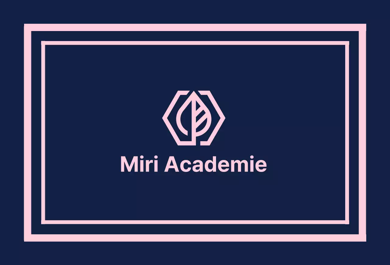 Gakuen Academy Valkyrie op een marineblauwe achtergrond met een roze randlijn