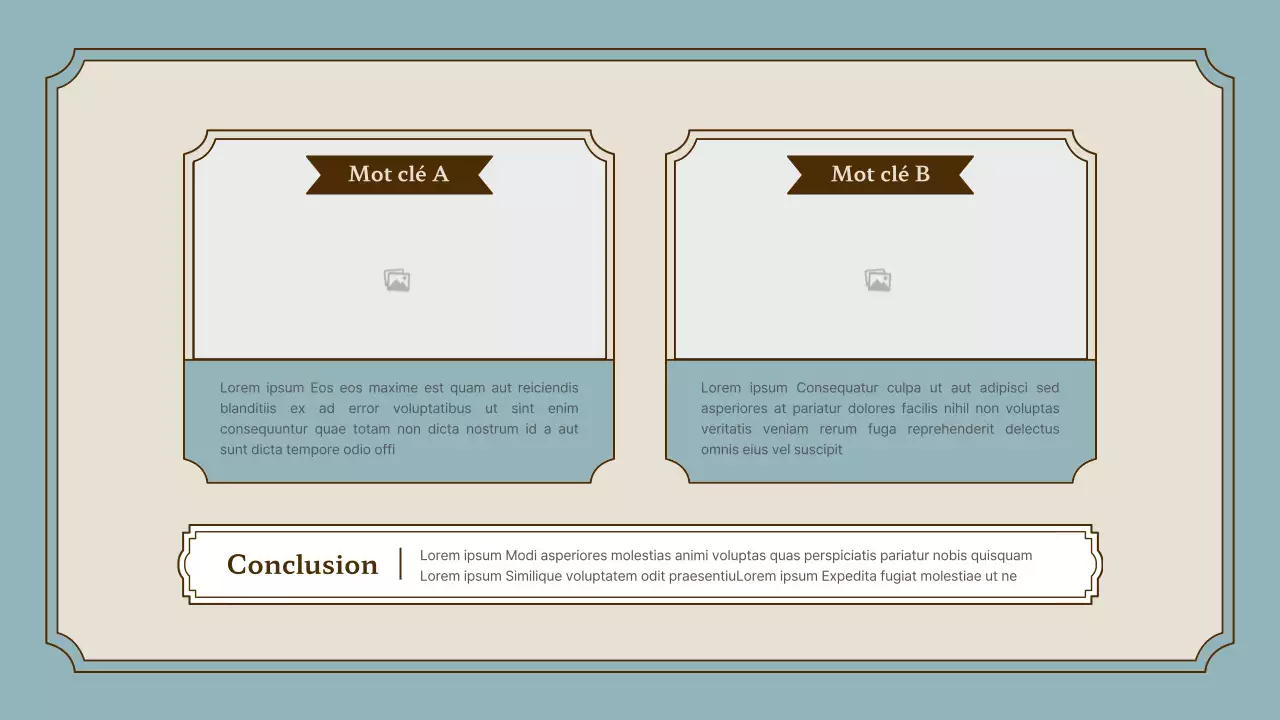 Kit de présentation du cadre vintage en rose et or