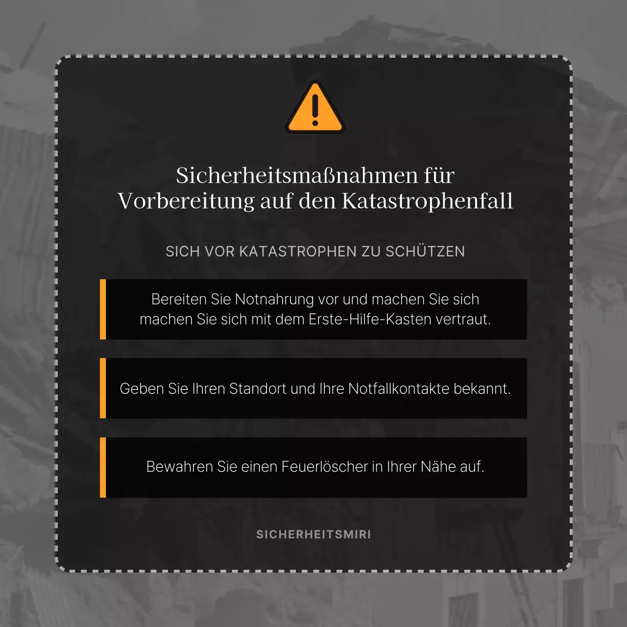 Sicherheitscheck für den Katastrophenfall in Schwarz-Gelb