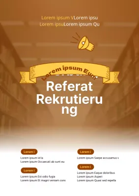 Eine einfache braune und gelbe Schulankündigung