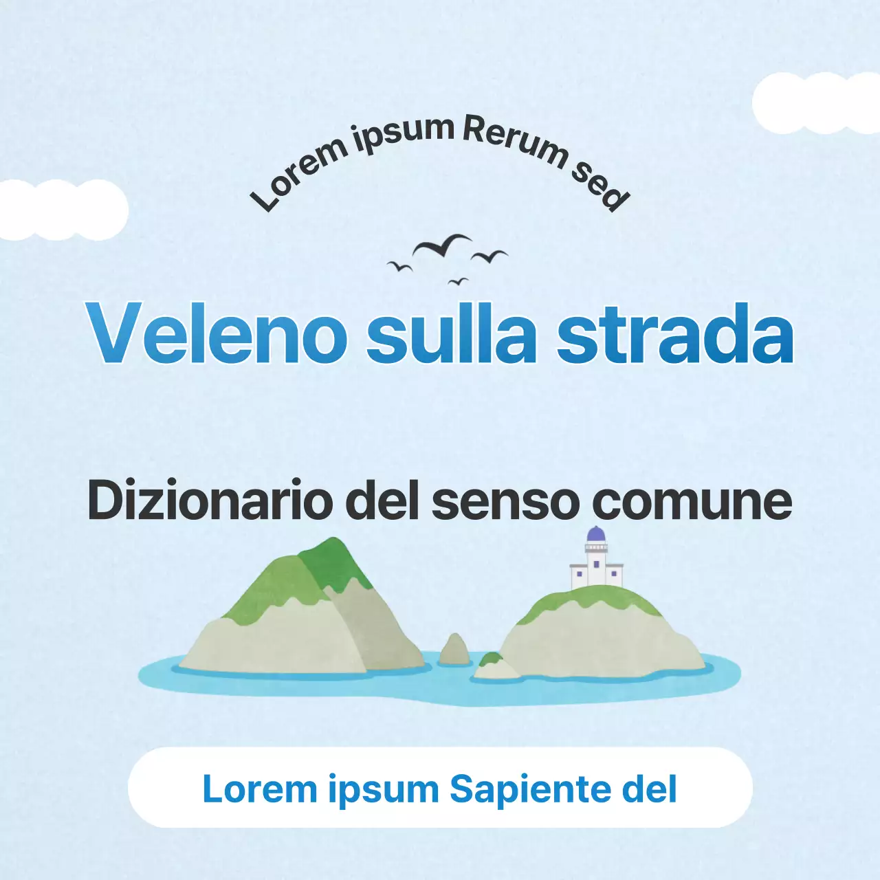 Un semplice post informativo sulla Giornata della lettura, di colore azzurro e blu.