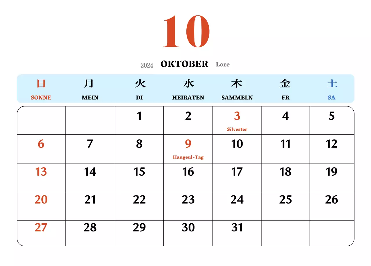 Retro-Konzept Nostalgie-Kalender in rot und blau