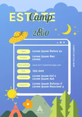 Assunzione per il campo estivo in giallo e blu