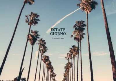 Foto emozionali di palme estive