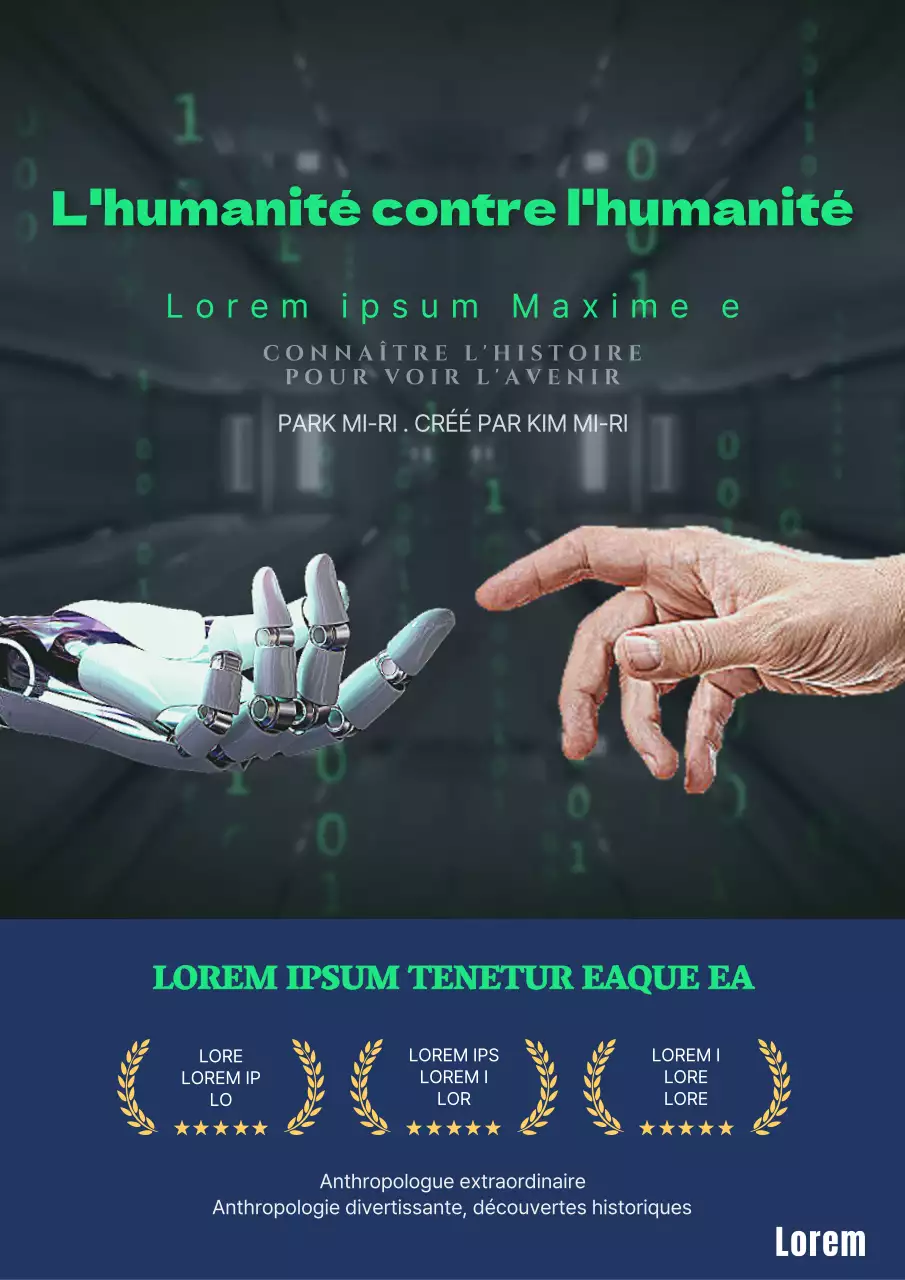 Design historique avec texte en vert fluo