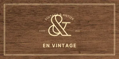 Vintage antiek winkelbord met ivoorkleurige tekst voor een klassieke look