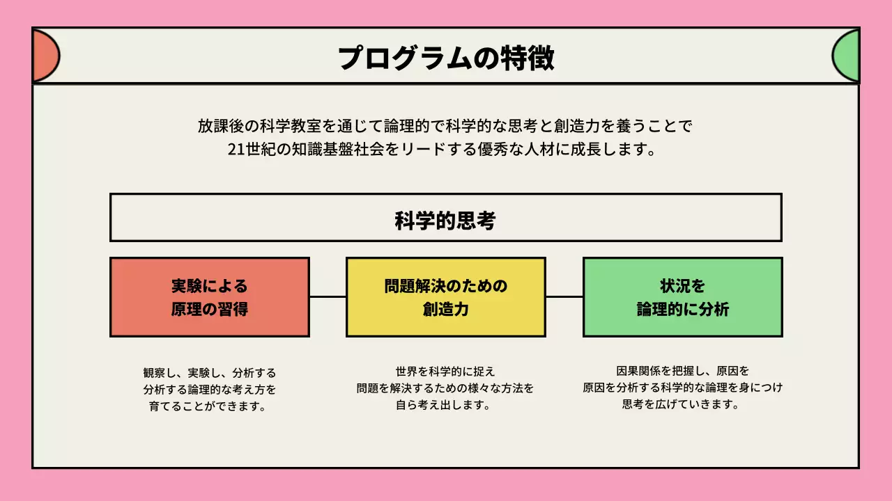 ピンク モダン 教育 企画書 プレゼンテーション
